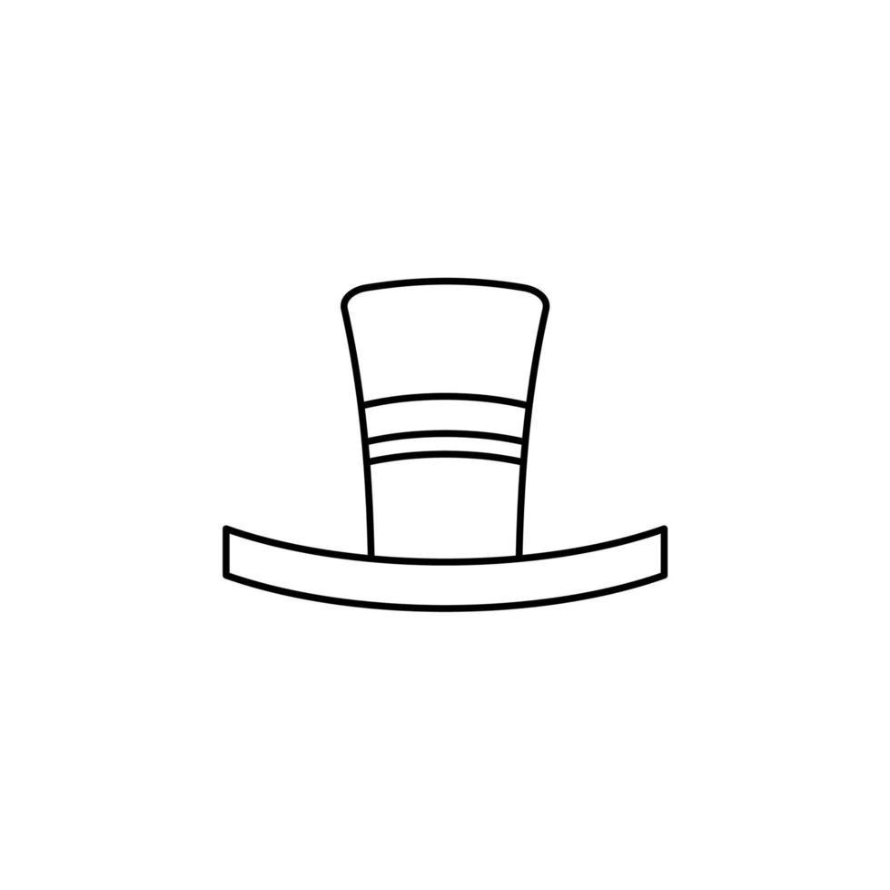 sombrero, accesorio, plantilla de logotipo de ilustración de vector de icono de línea delgada de moda. adecuado para muchos propósitos.