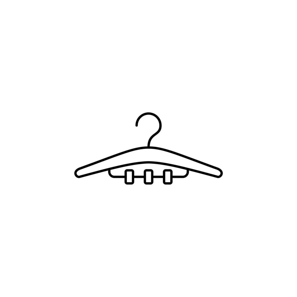 plantilla de logotipo de ilustración de vector de icono de línea delgada de percha de ropa. adecuado para muchos propósitos.