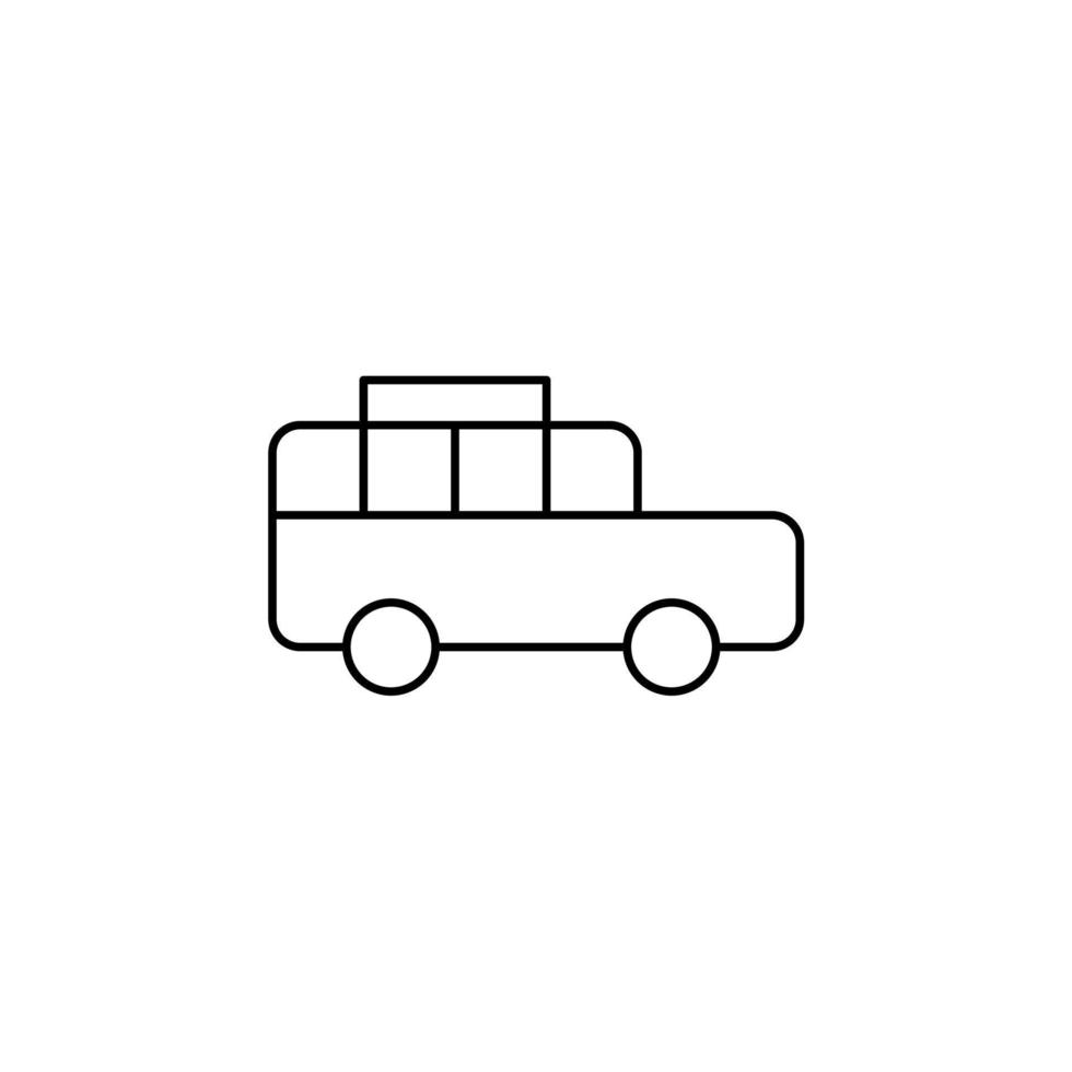 Cab, Taxi, Travel, Transportation Thin Line Icon Vector Illustration Logo Template. Suitable For Many Purposes.