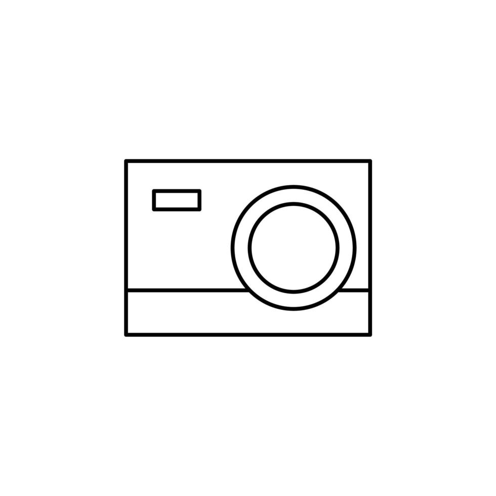 Camera, Photography, Digital, Photo Thin Line Icon Vector Illustration Logo Template. Suitable For Many Purposes.