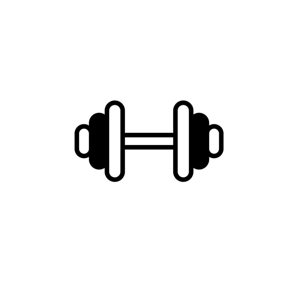 Gym, Fitness, Weight Solid Line Icon Vector Illustration Logo Template. Suitable For Many Purposes.