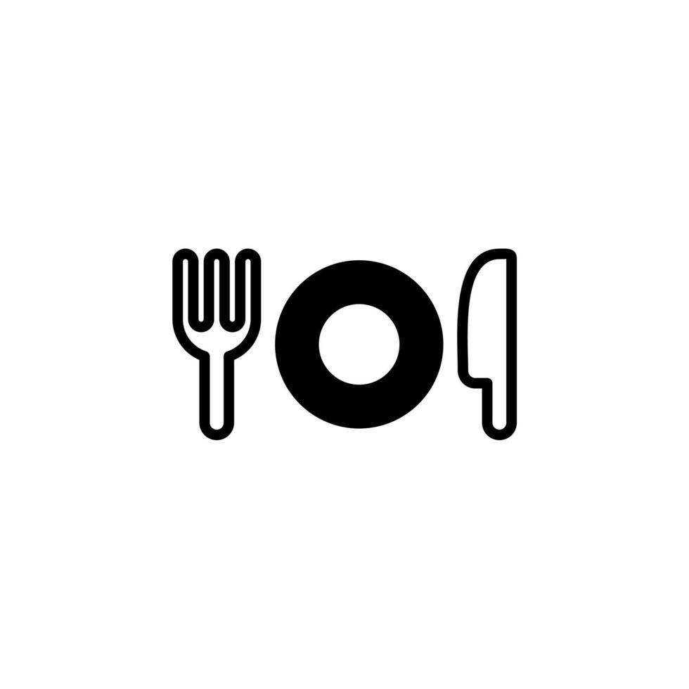 restaurante, comida, cocina línea sólida icono vector ilustración logotipo plantilla. adecuado para muchos propósitos.