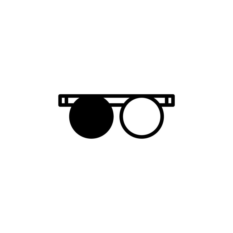 Glasses, Sunglasses, Eyeglasses, Spectacles Solid Line Icon Vector Illustration Logo Template. Suitable For Many Purposes.