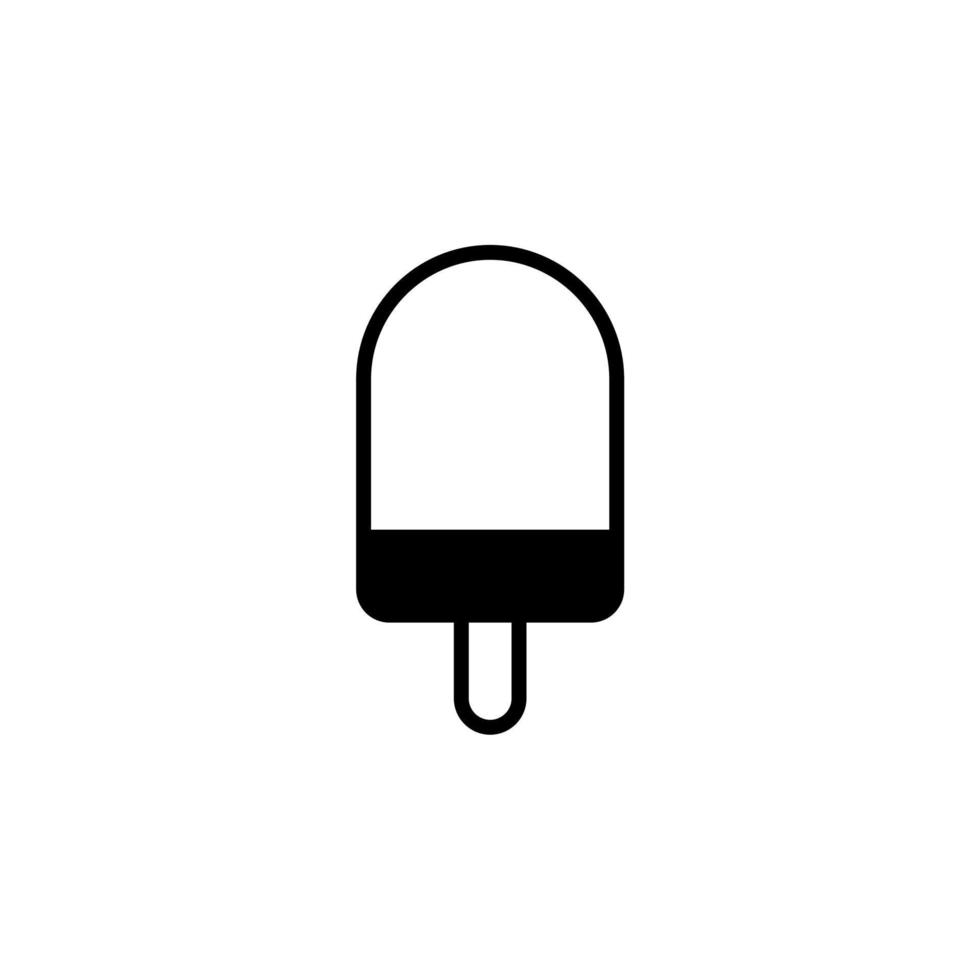 Ice Cream, Dessert, Sweet Solid Line Icon Design Concept For Web And UI, Simple Icon Suitable for Any Purposes. vector