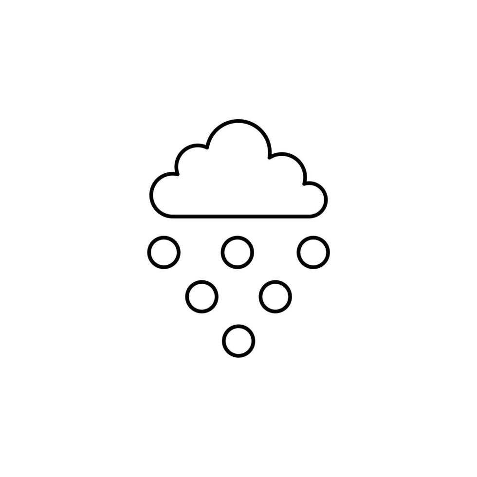 invierno, nevadas, nieve, copo de nieve delgada línea icono vector ilustración logotipo plantilla. adecuado para muchos propósitos.