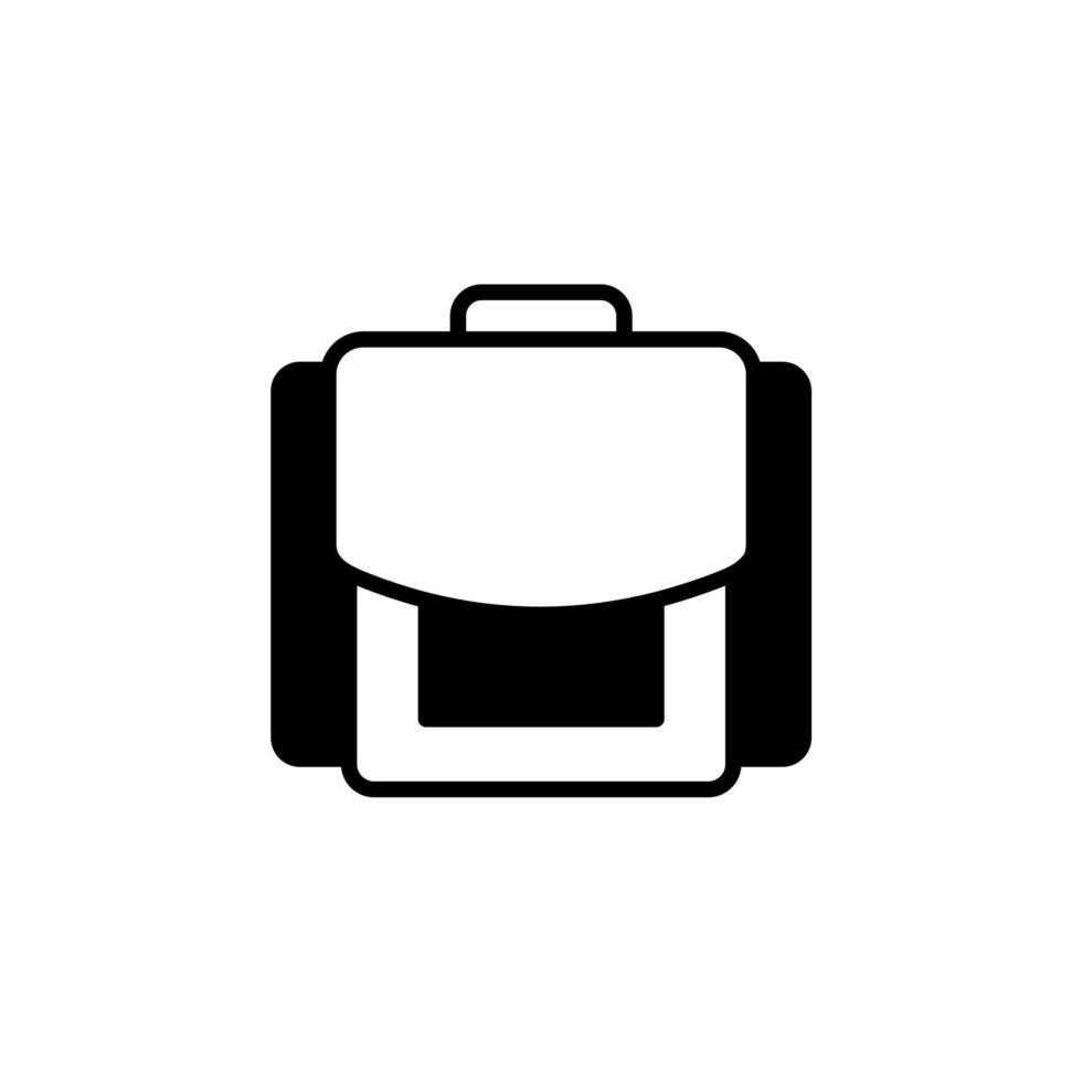 Backpack, School, Rucksack, Knapsack Solid Line Icon Vector Illustration Logo Template. Suitable For Many Purposes.