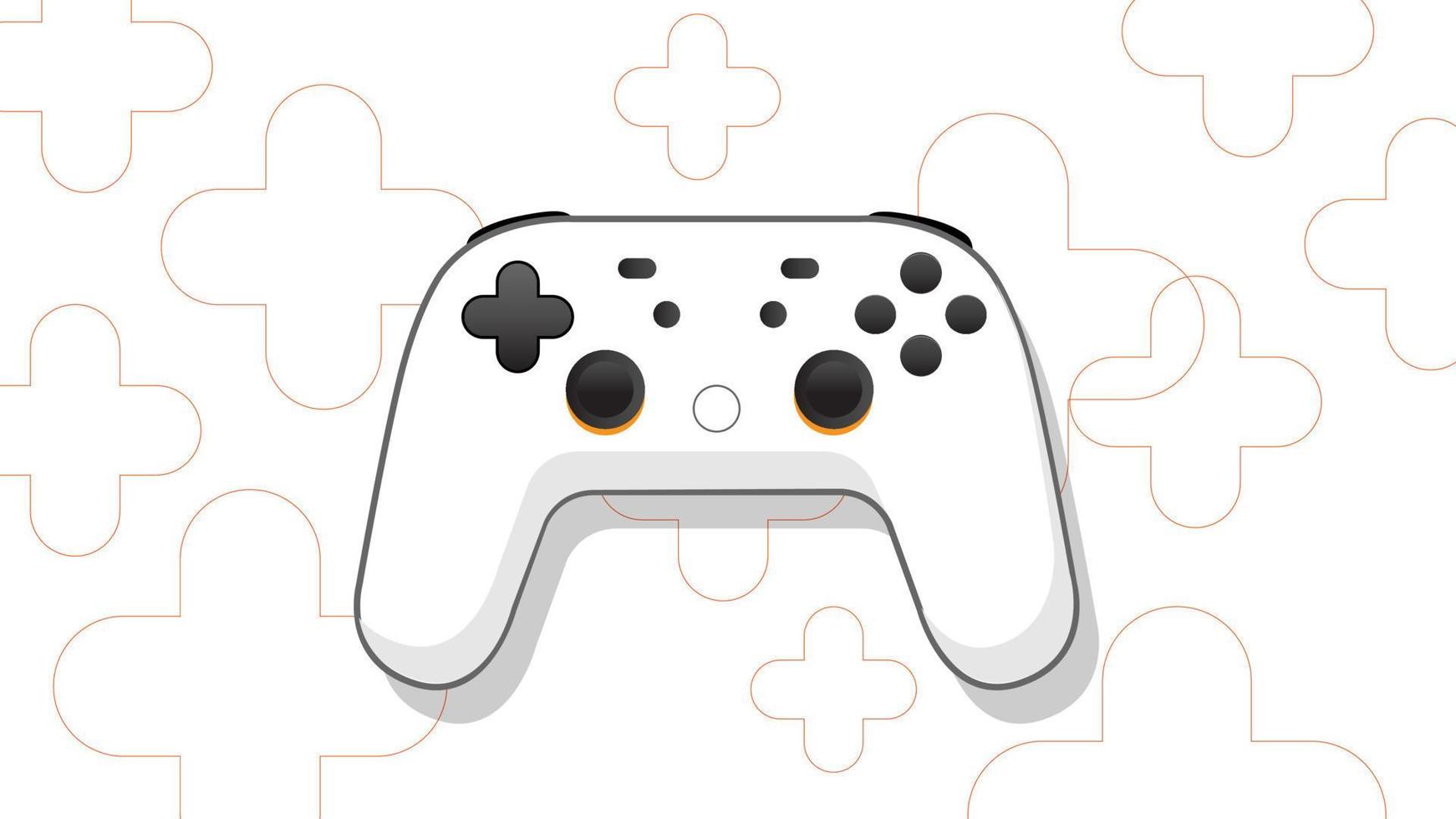 Video game controller flat vector illustration.