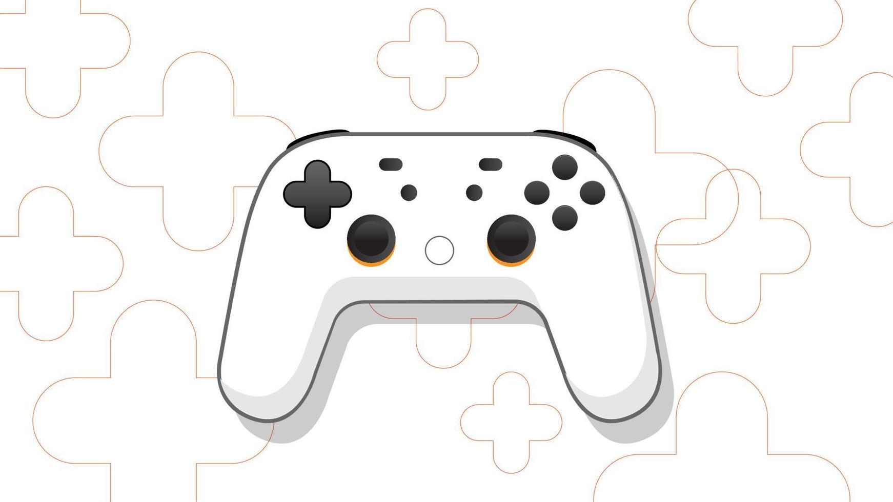 controlador de videojuegos ilustración vectorial plana. vector