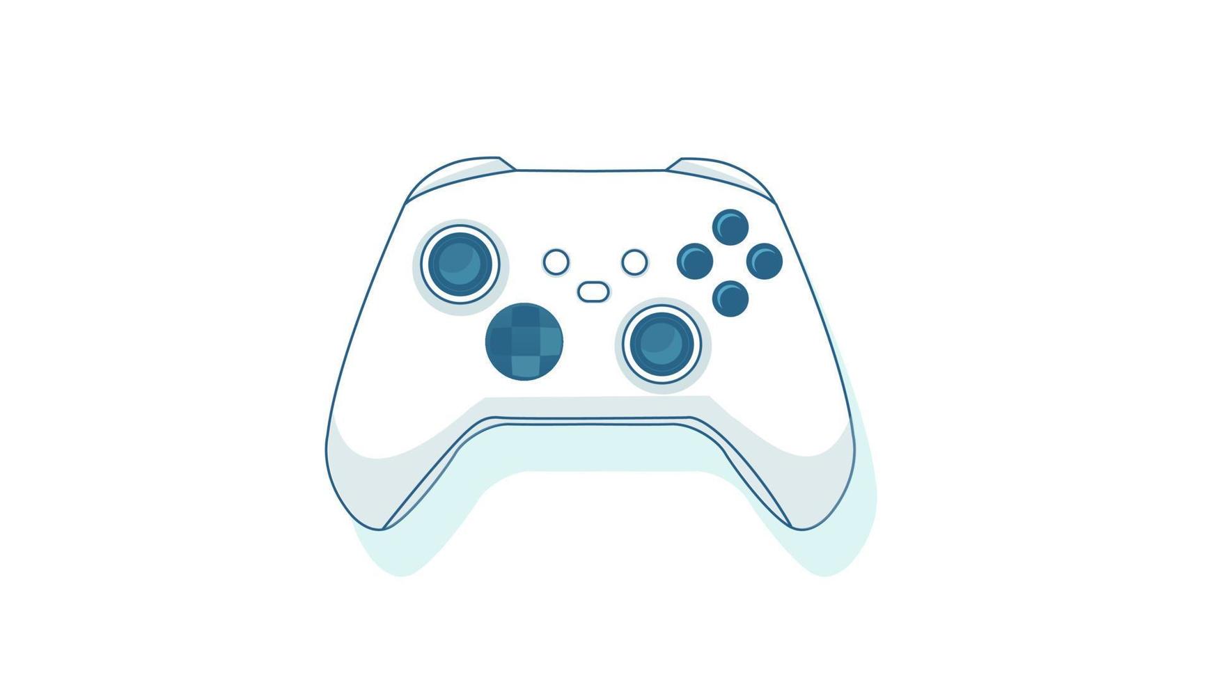 Next-gen game controller in white isolated background vector