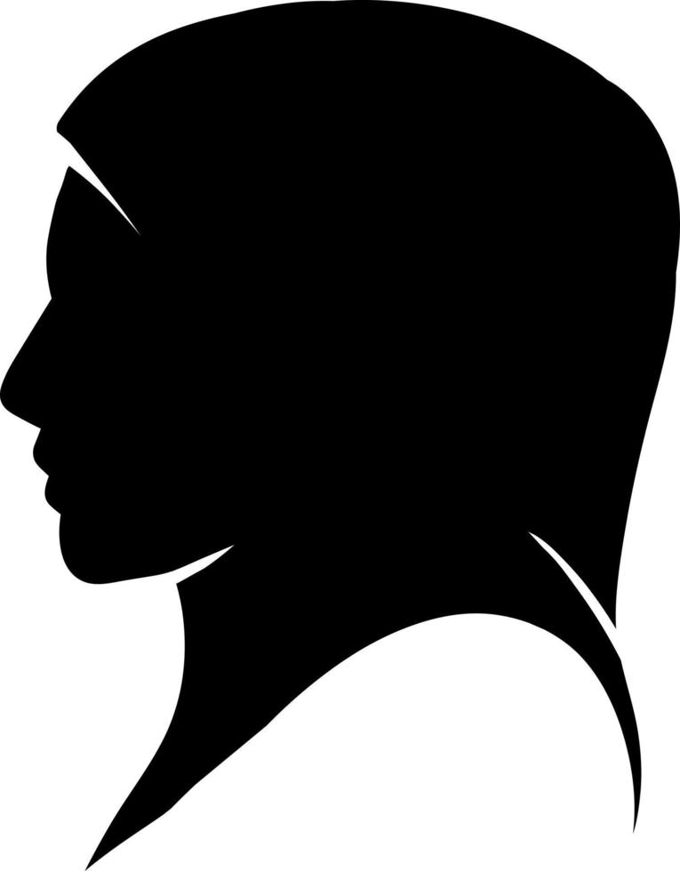 silueta de mujer en color negro vector