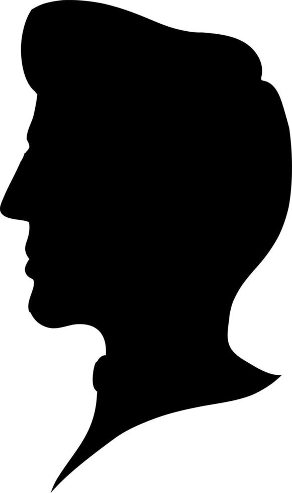 Man Silhouette in Black vector