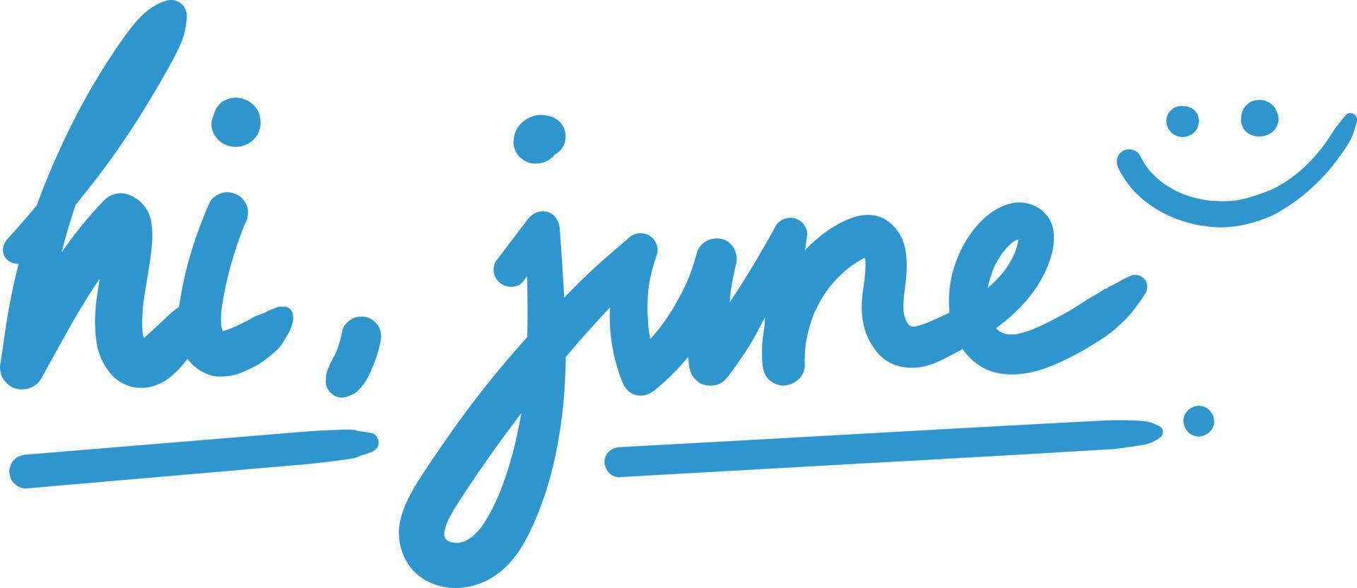 Hi June Text vector