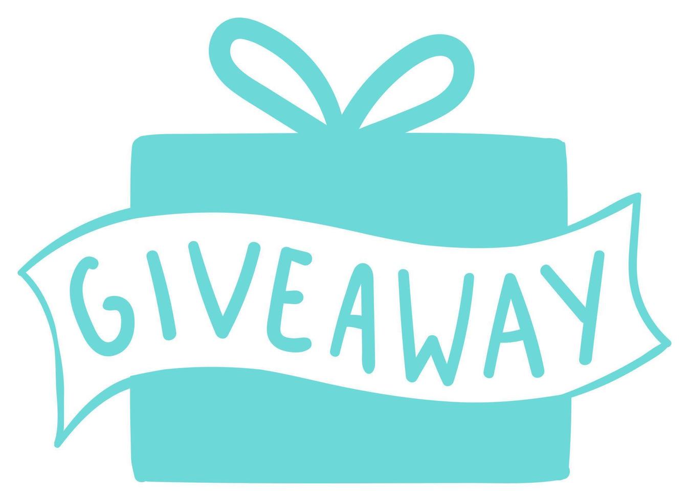 Giveaway Text in Cute Style vector