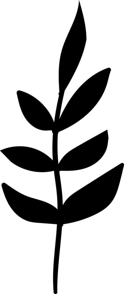 Leaves Silhouette in Black vector