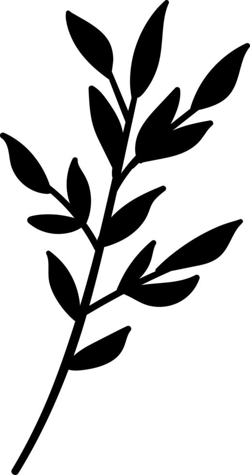 Leaves Silhouette in Black vector