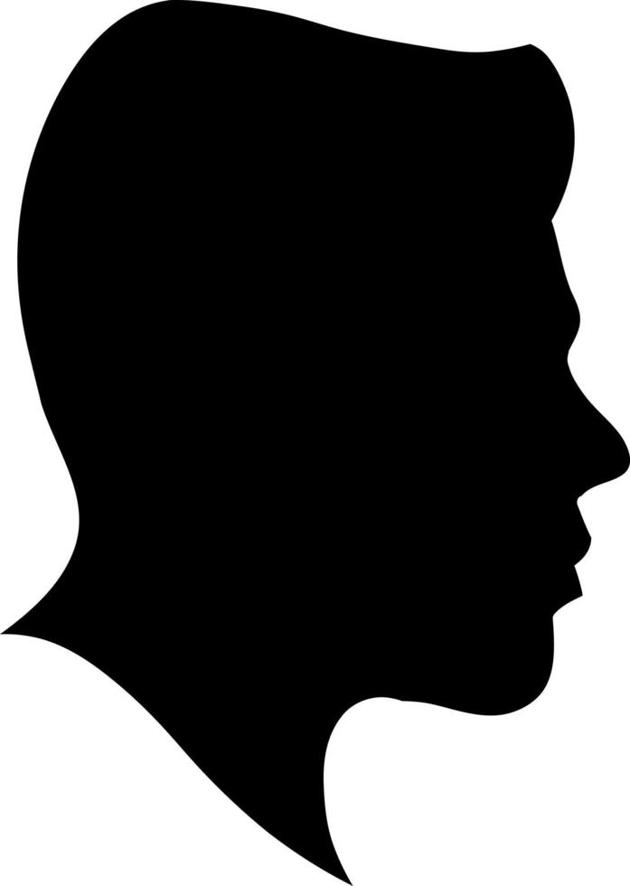 Man Silhouette in Black vector