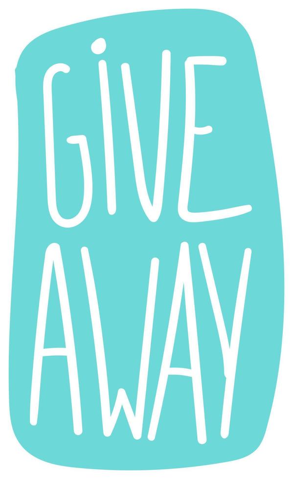 Giveaway Text in Cute Style vector