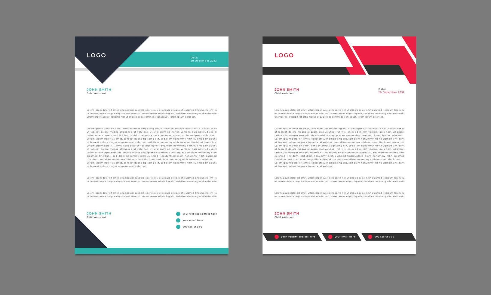 Corporate letterhead template design..eps vector