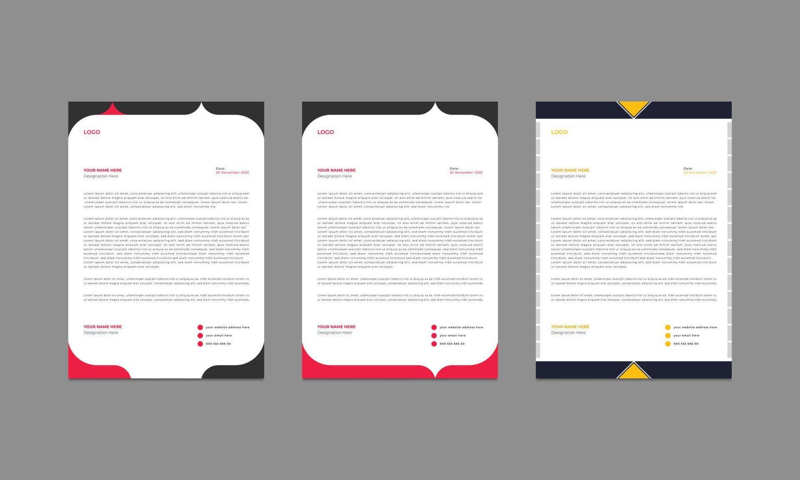 Creative business letterhead template design..eps vector
