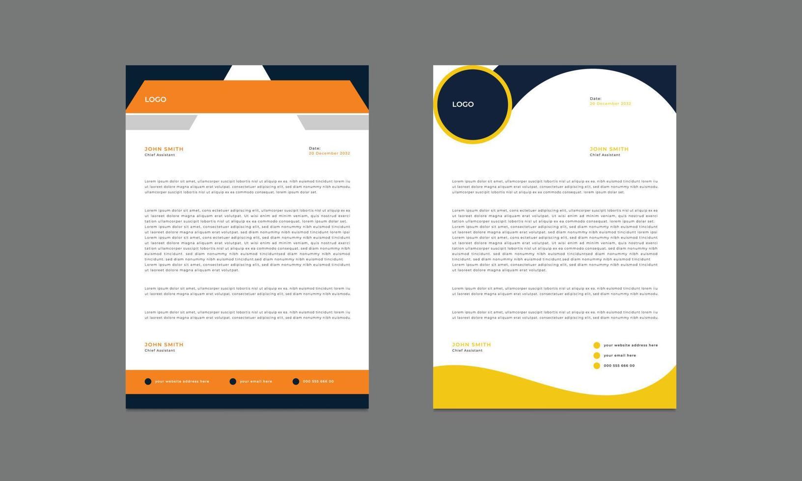 Creative letterhead template design..eps vector