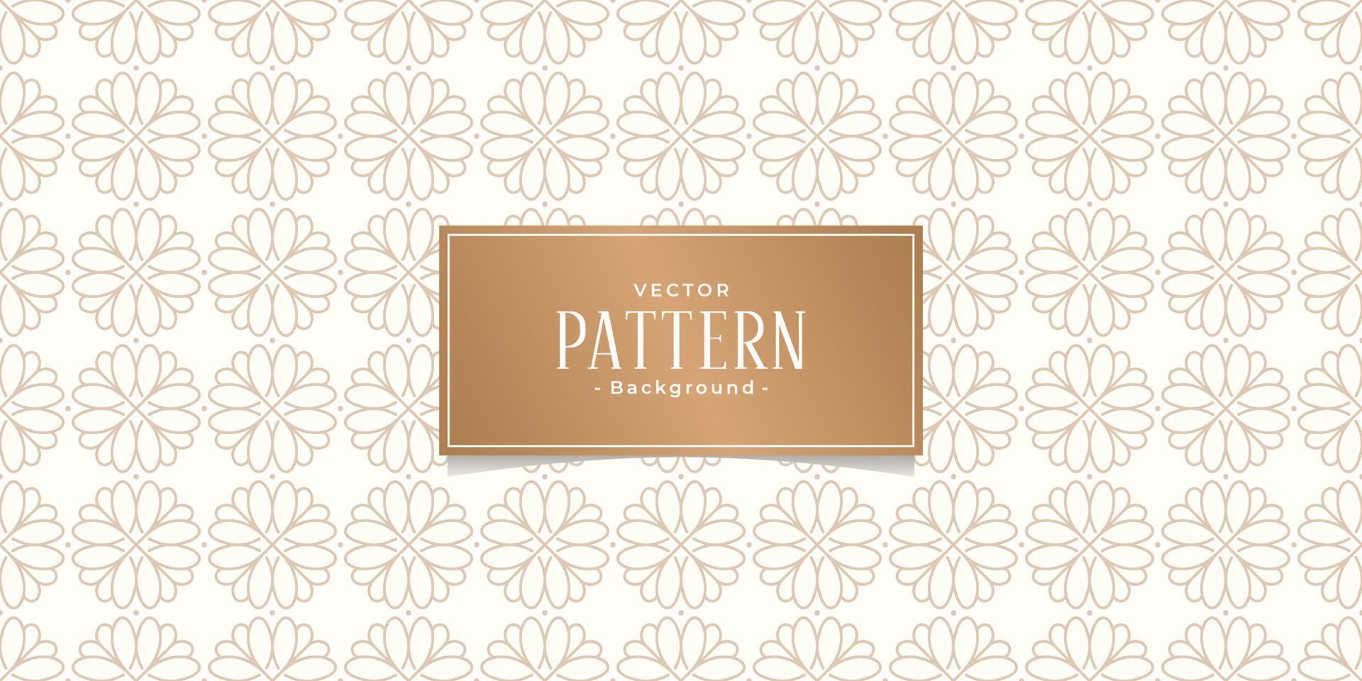 seamless ornate floral rose slim with frame linear vector pattern on brown background Premium Vector