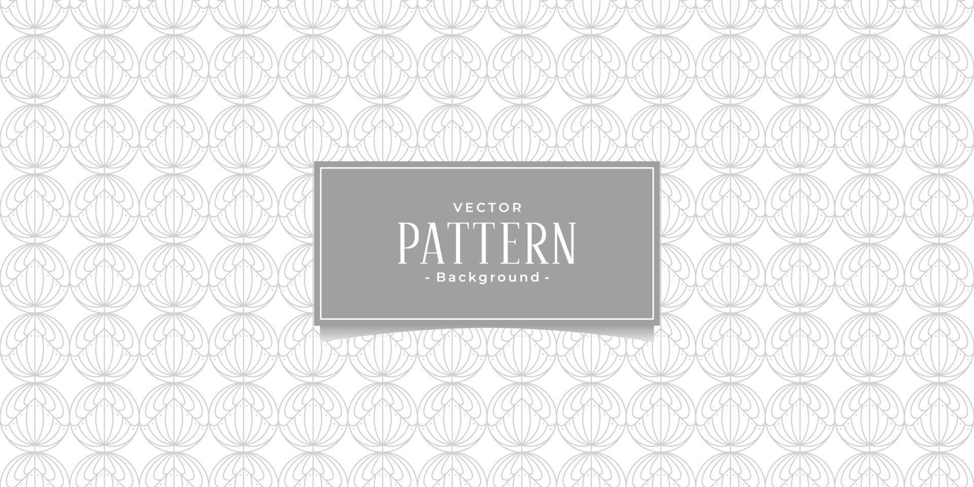 Linear seamless flower pattern oriental style, grey and white colors, vector pattern background.