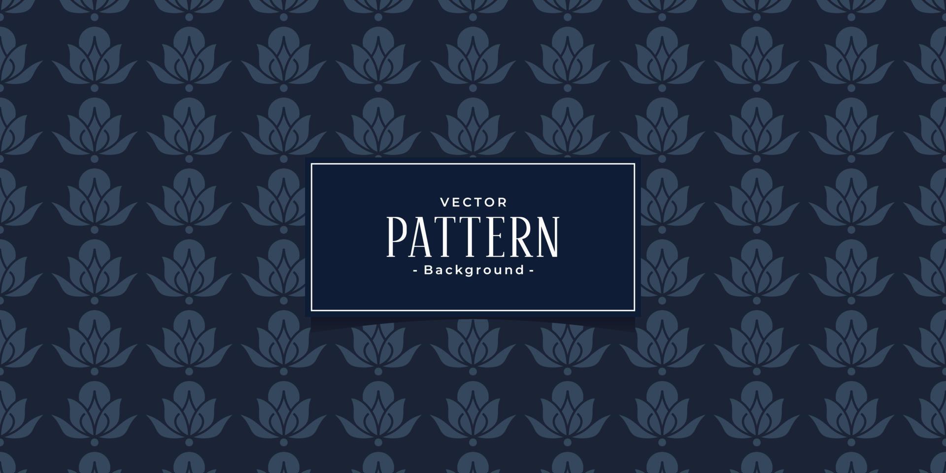 Black seamless abstract floral pattern background in oriental style Premium Vector