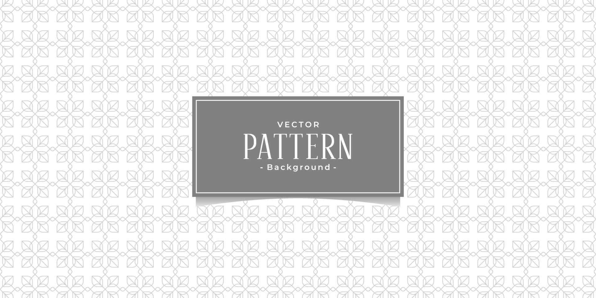 Linear seamless flower pattern oriental style, grey and white colors, vector pattern background.