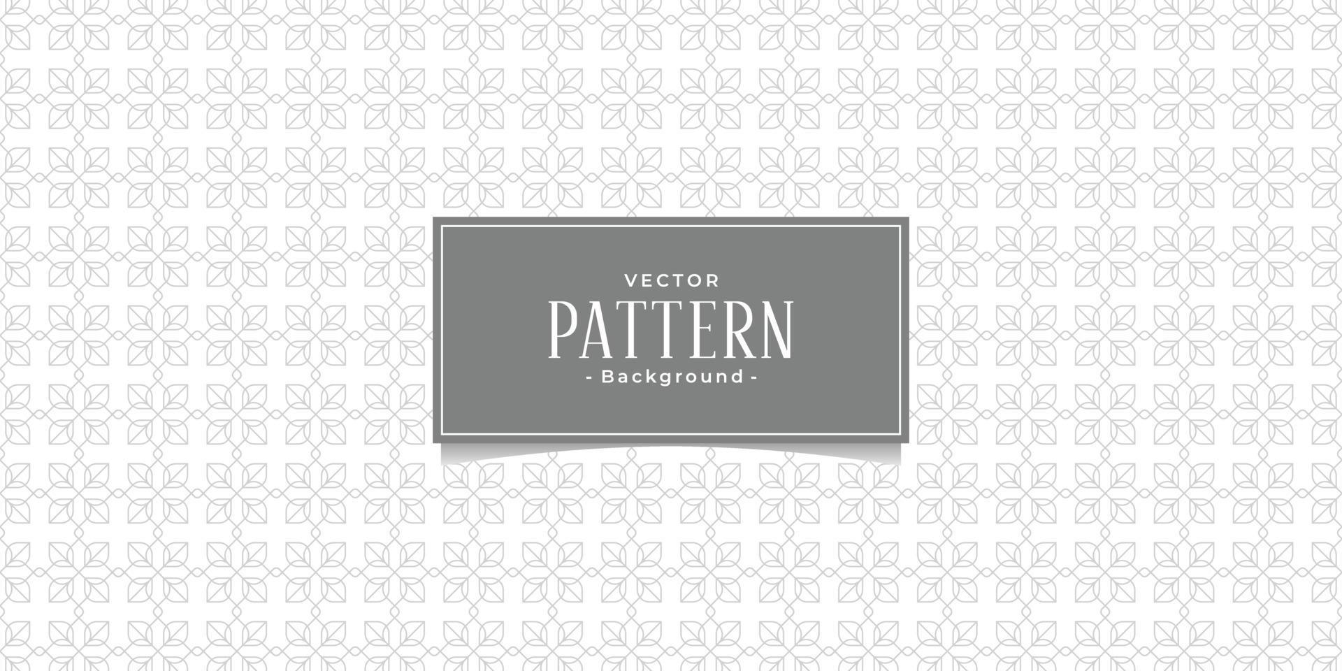 Linear seamless flower pattern oriental style, grey and white colors, vector pattern background.