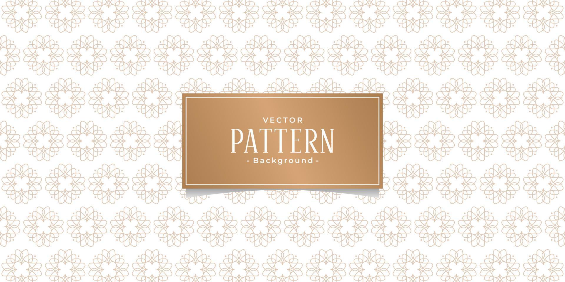 seamless floral circular with frame linear vector pattern on background Premium Vector