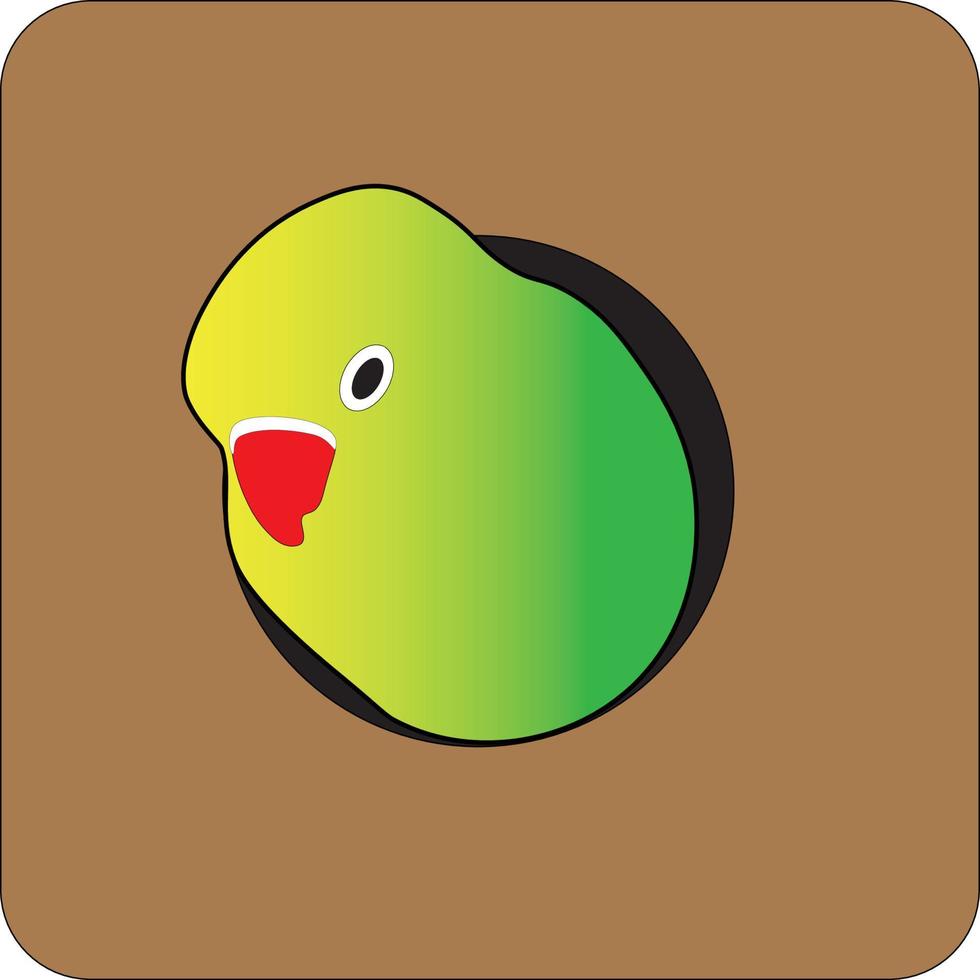 green yellow lovebird in a cage vector