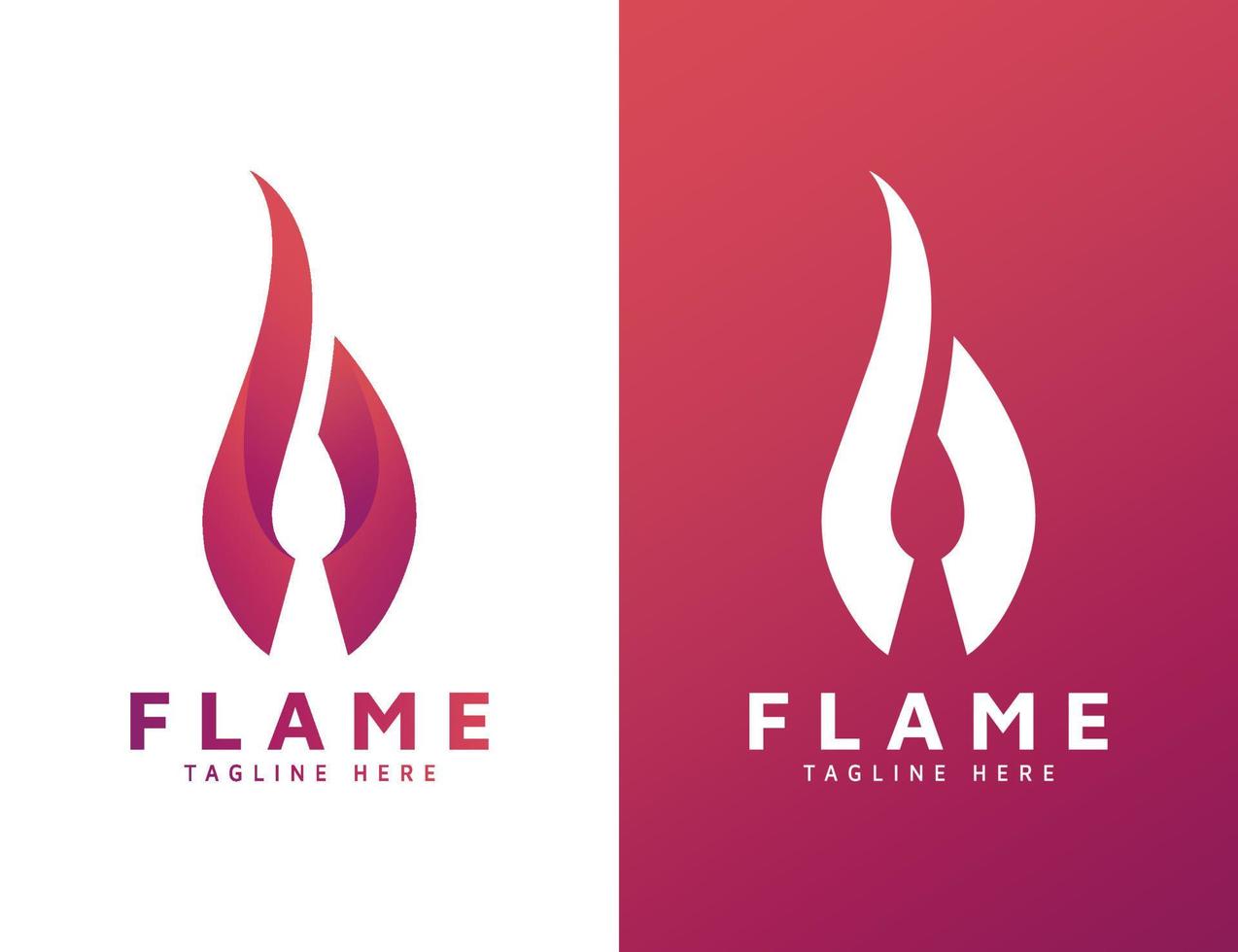 Flame logo design vector