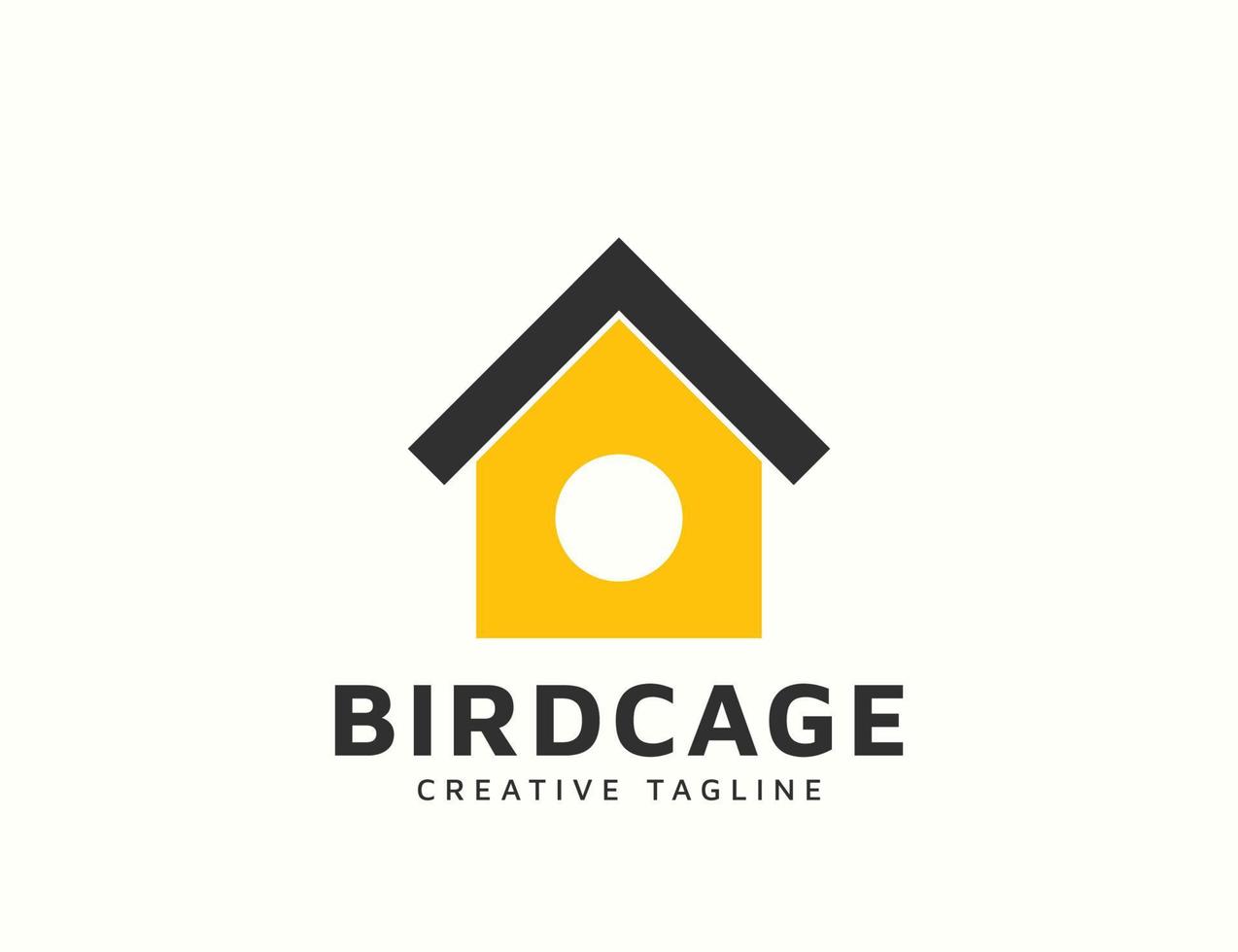 Bird cage logo design vector