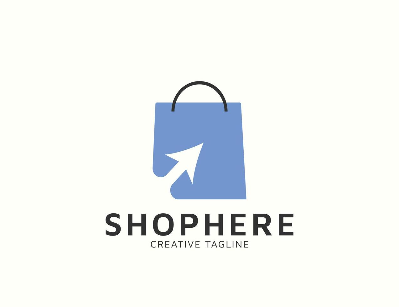 Shop logo design template vector