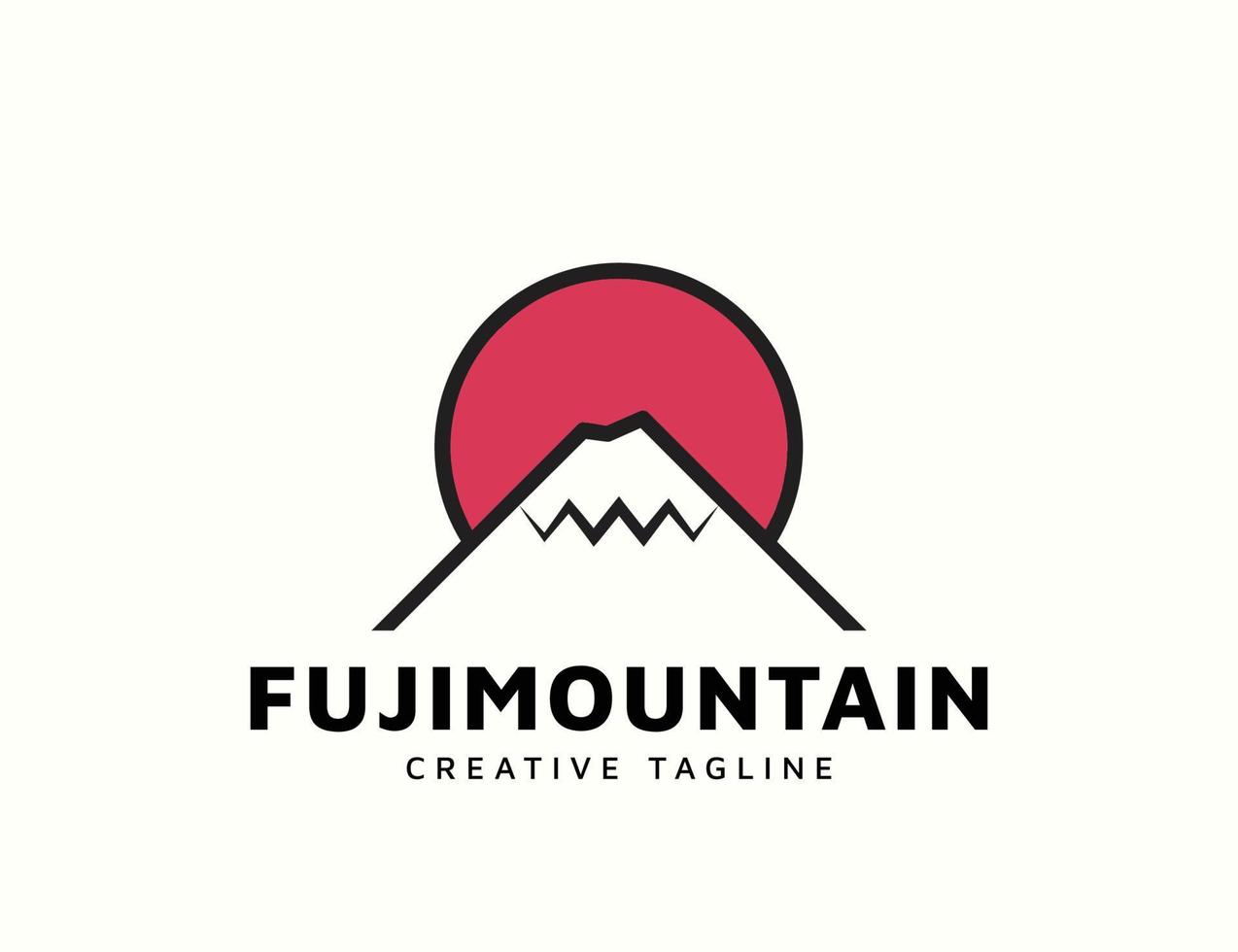 Fuji mountain logo design vector