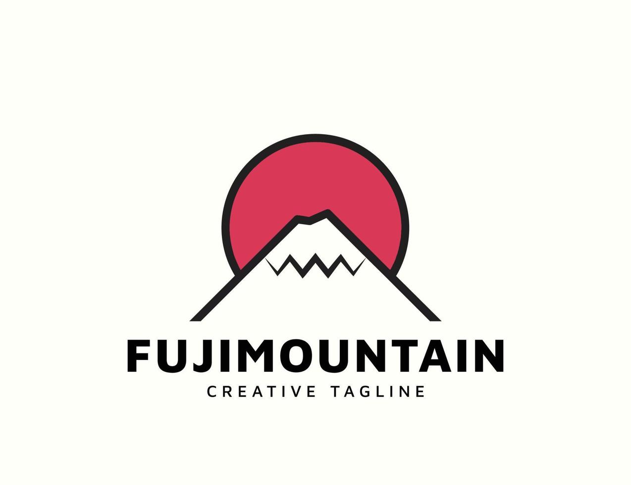 diseño del logotipo de la montaña fuji vector