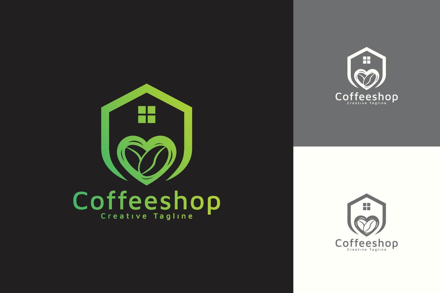 diseño de logotipo de cafetería vector