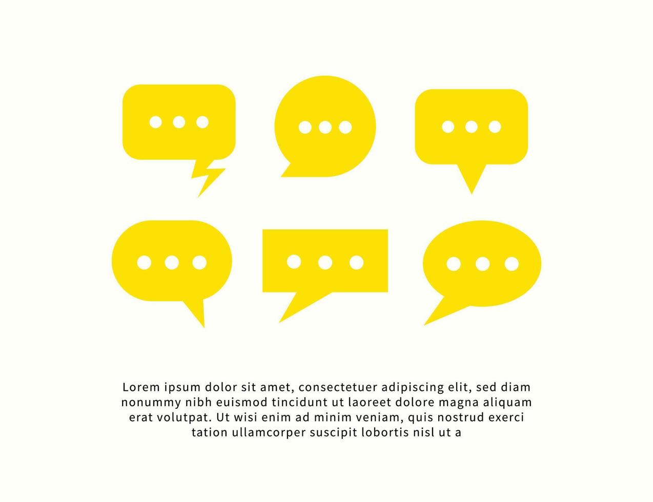 Bubble chat flat illustration design collection vector
