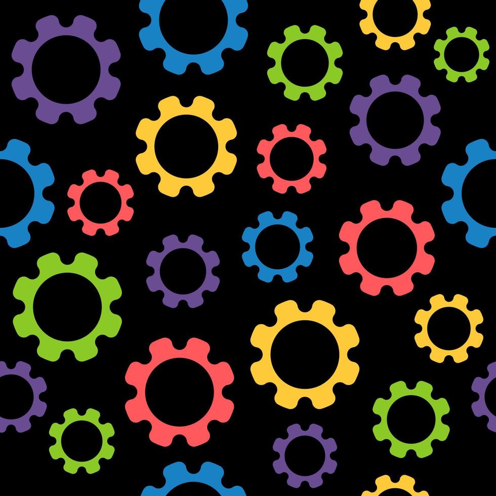 colorful gear seamless pattern perfect for background or wallpaper vector