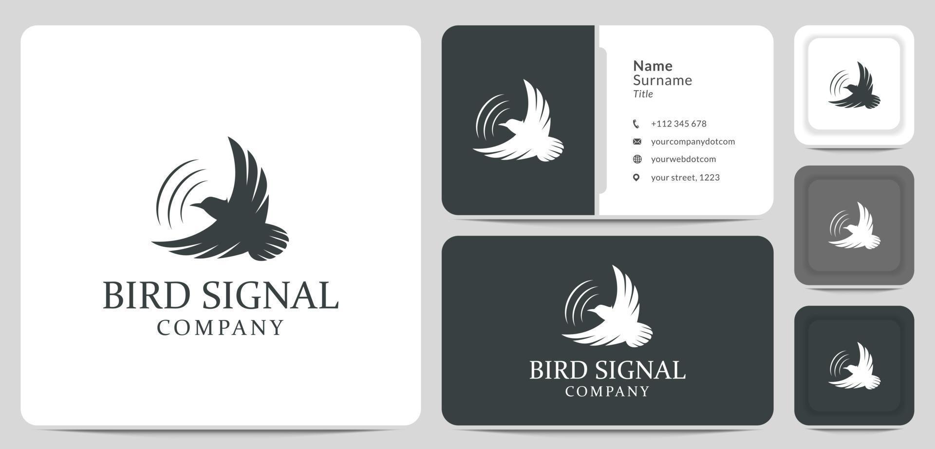 phoenix signal, sound healing, energy healing, shamanic healing, bird, fly. logo design illustration vector