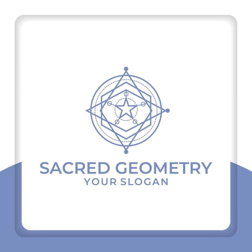 logo design sacred geometry, triangle, square, circle, spiral, and straight line. vector