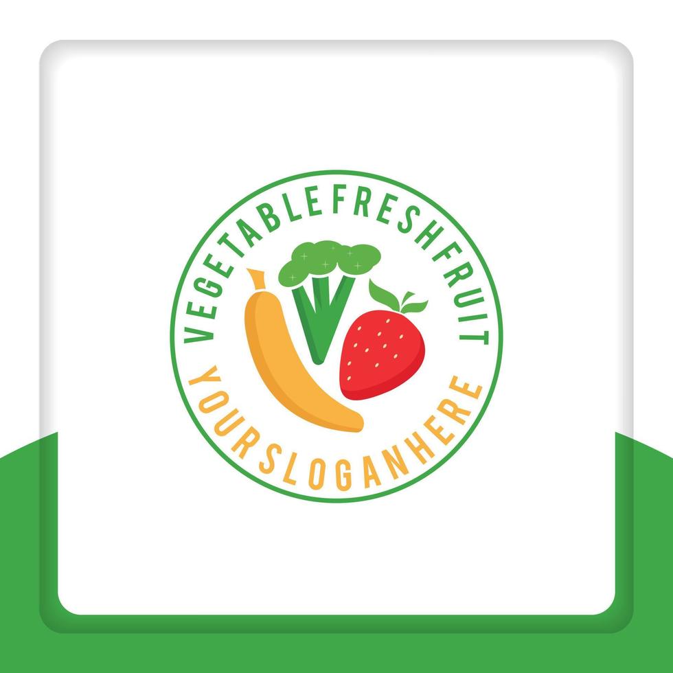 label design fresh fruit, vegetable, vector illustration. for commerce, supermarket