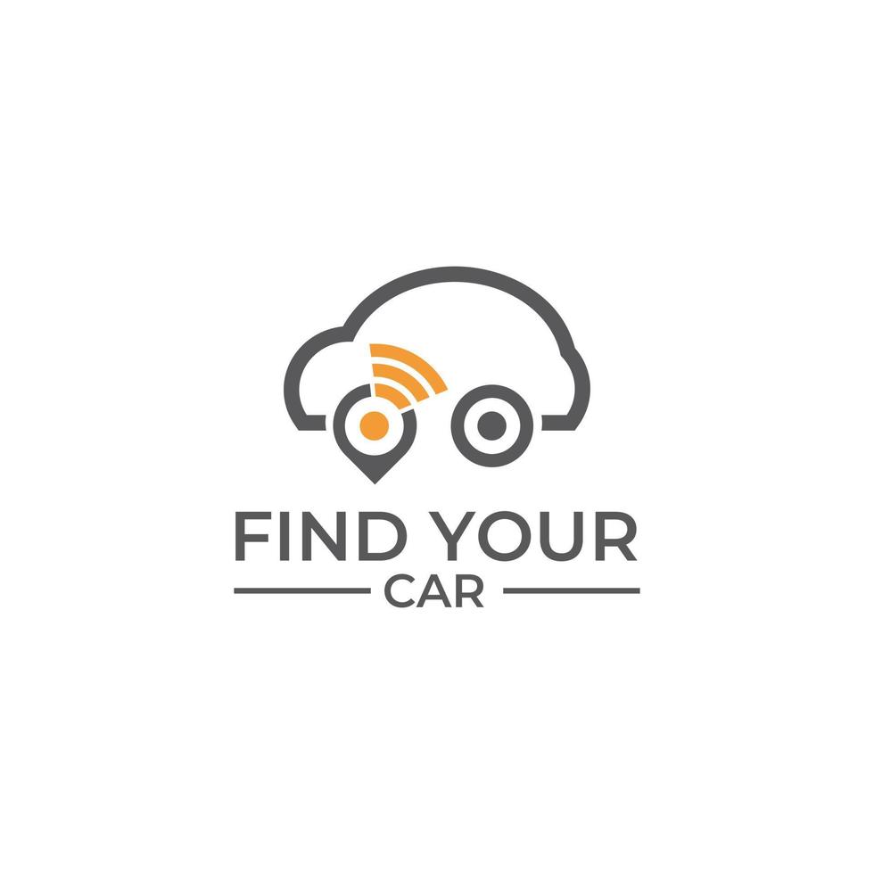 find car logo design flat vector line