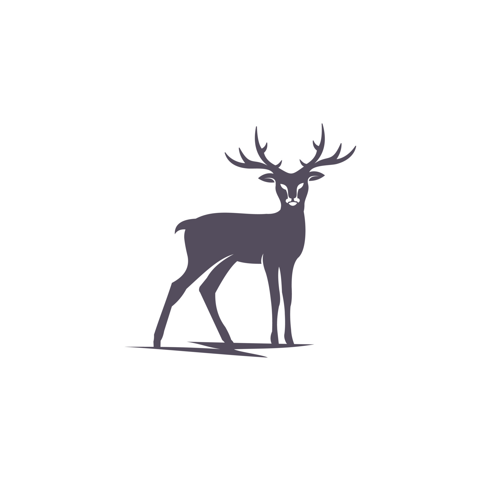deer logo design symbol vector 7946692 Vector Art at Vecteezy