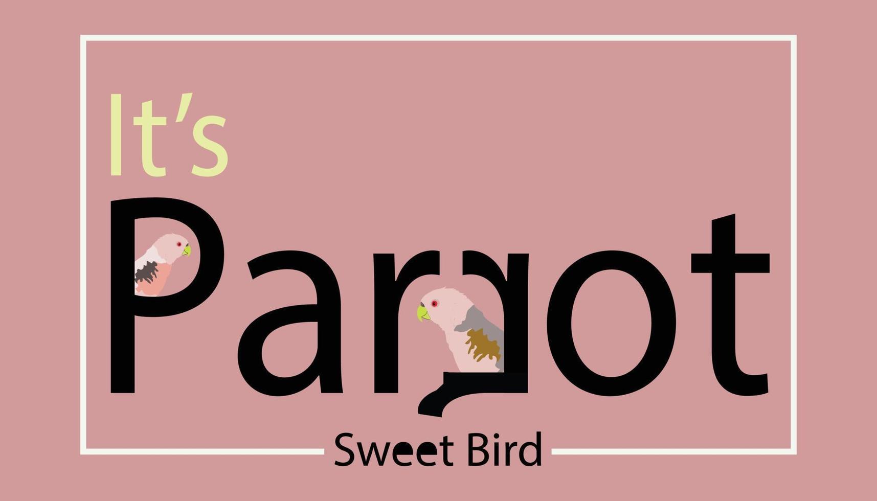 new parrot sweet bird simple different vector illustration design