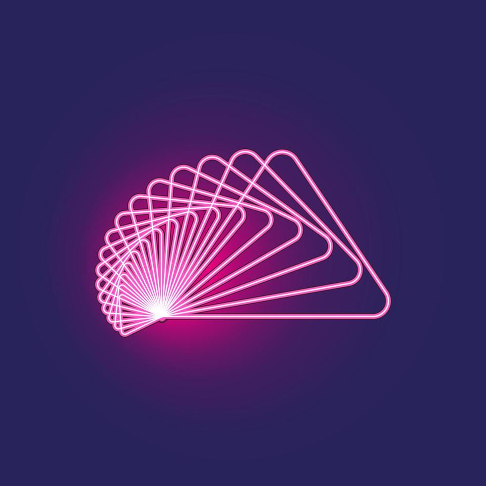 Abstract neon geometric pattern with lines.Vector graphic. vector