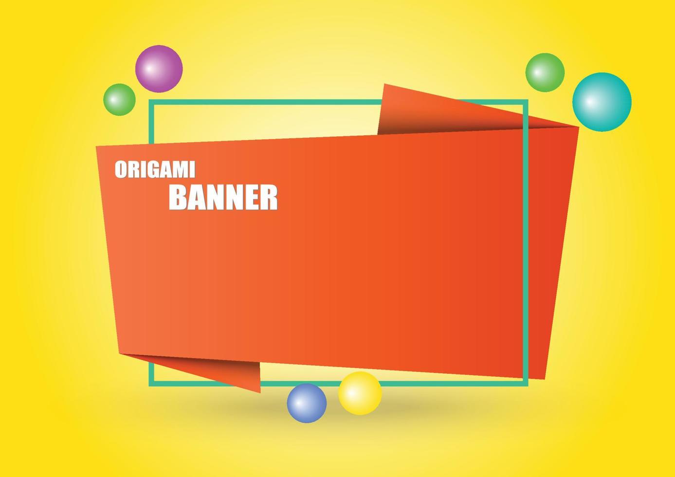 Abstract Origami Lush Lava Banner And yellow Background Vector Design