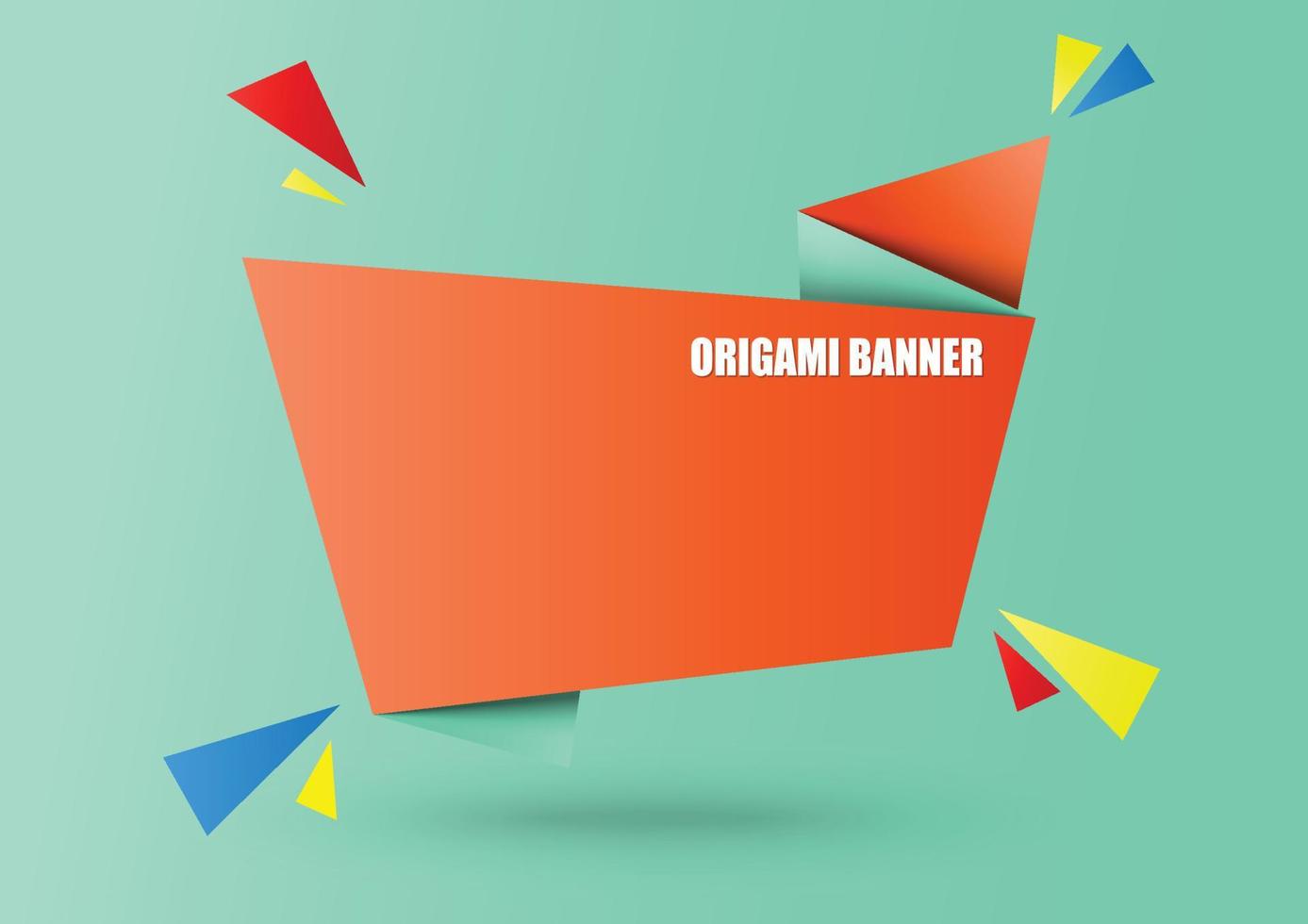 Abstract Origami Lush Lava Banner And Green vector