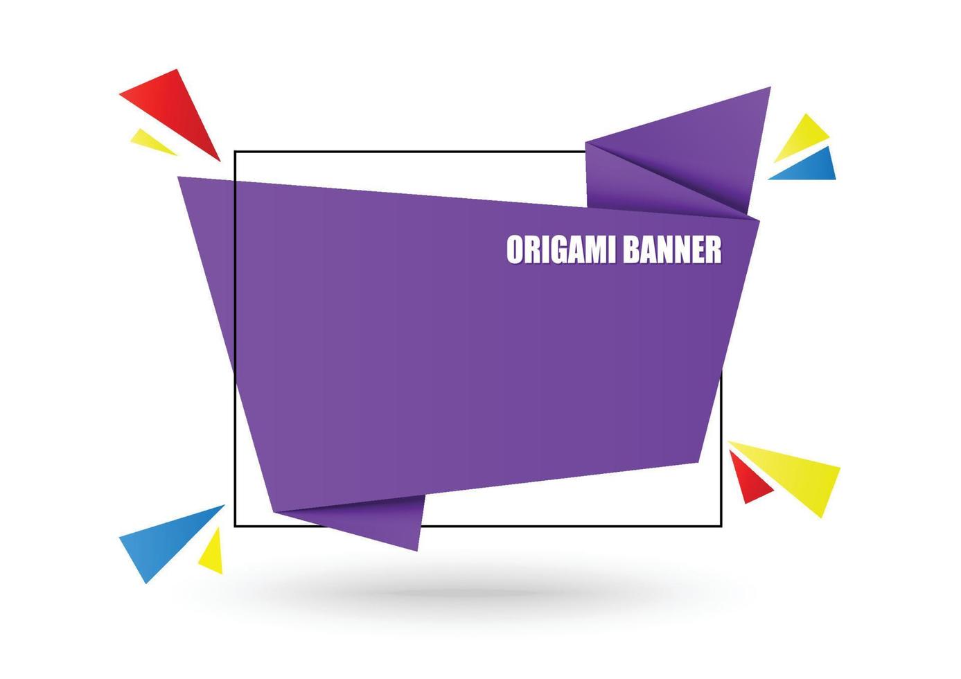 banner de origami abstracto protón púrpura vector