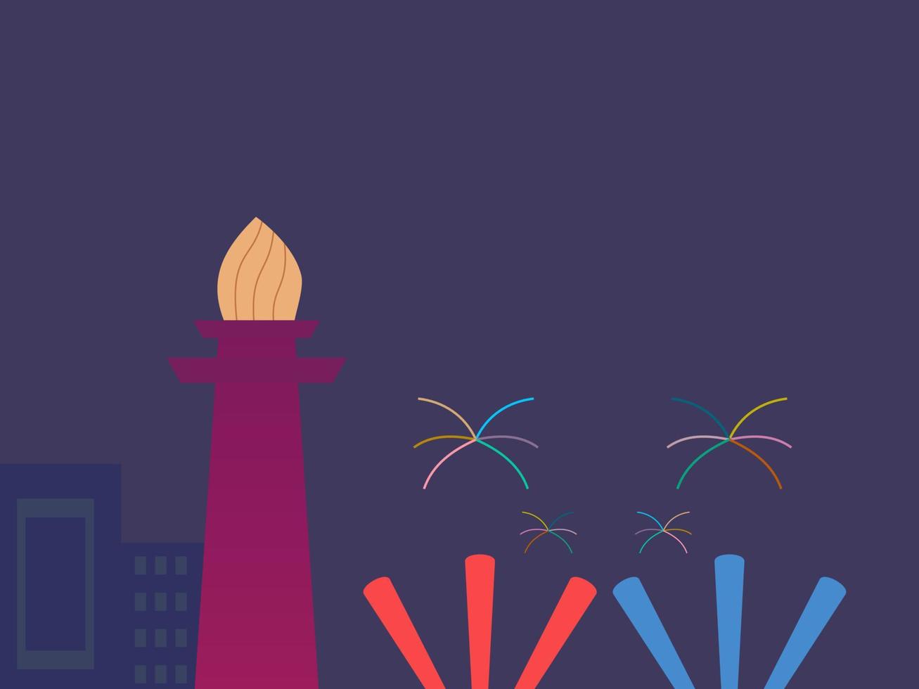 feliz cumpleaños ciudad de jakarta vector